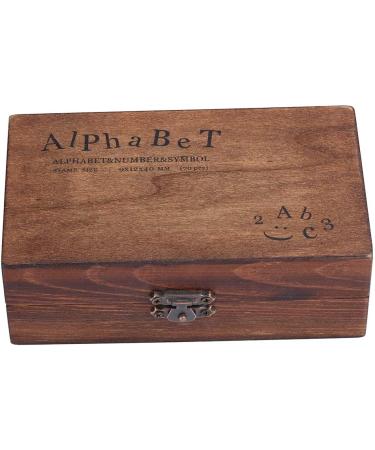 Estone 70pcs/set Wooden Box multipurpose Number Alphabet Letter Wood Rubber Stamp New - Buy Online on GoSupps.com