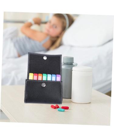 FRCOLOR 7-Day Travel Medicine Kit - Portable Leather Organizer for Daily Medication | Luggage Friendly Travel Gear - Buy Online on GoSupps.com