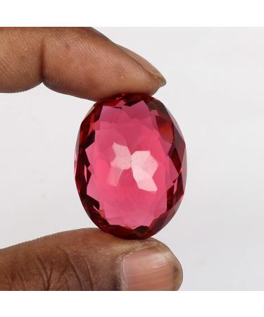 Buy REAL-GEMS 101.40 Ct Pink Tourmaline Oval Shaped Healing Crystal - International Shipping Available - Buy Online on GoSupps.com