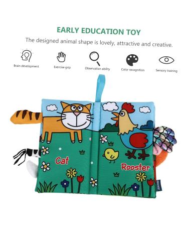 Toyvian 5-Stage Vock Towel Book for Toddlers | Educational Fabric Book for Animal Knowledge & Perception Training - Buy Online on GoSupps.com