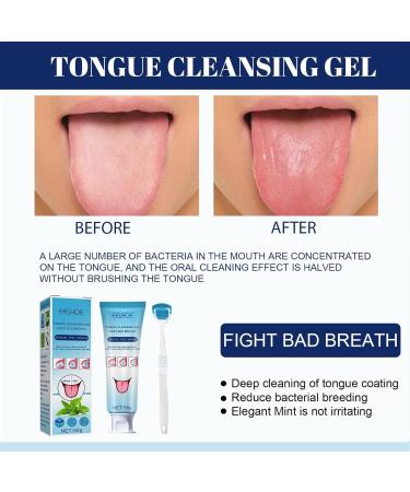 Premium Tongue Cleaning Gel & Brush for Adults | Fresh Breath & Oral Care Solution - Buy Online on GoSupps.com