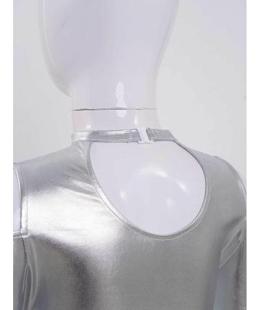 Loloda Kids Girls Metallic Athletic Crop Tank Top | Long Sleeve Stretch T-Shirt | Dancewear | 14 Years - Buy Online on GoSupps.com