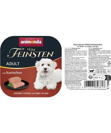 Animonda Adult Dog Food - Premium Wet Food with Rabbits | 22 x 150g Pack - International Shipping - Buy Online on GoSupps.com