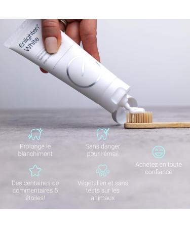 Enlighten White Whitening Toothpaste Advanced Enamel Protection & Clinical Stain Removal & Fluoride Repellent Toothpaste 75ml  - Buy Online on GoSupps.com