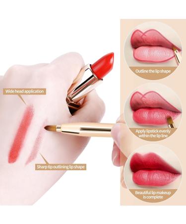  2 Pack Lip Brush for Lipstick Skycase Retractable Lip Brushes Concealer Makeup Dual End Makeup Brush for Lipstick Lip Gloss with Lid Travel Size Red/Black Red+Black - Buy Online on GoSupps.com