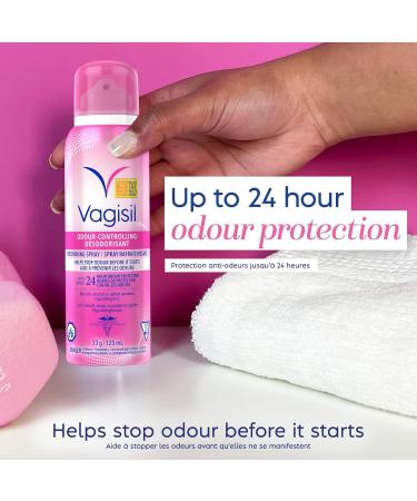 Vagisil Odor Block Freshening Spray for Feminine Hygiene Gynecologist Tested Hypoallergenic 125 mL - Buy Online on GoSupps.com