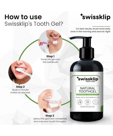 Buy Swissklip Peppermint Tooth Gel - Fluoride-Free 8 oz | International Shipping Available - Buy Online on GoSupps.com