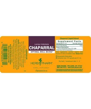 Herb Pharm Chaparral Liquid Extract 1 Fl Oz (Pack of 2) - Buy Online on GoSupps.com