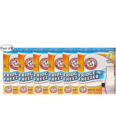 Arm & Hammer baking Soda  Fridge-N-Freezer Pack  Odor absorber  14 oz  Pack Of 6 - Buy Online on GoSupps.com