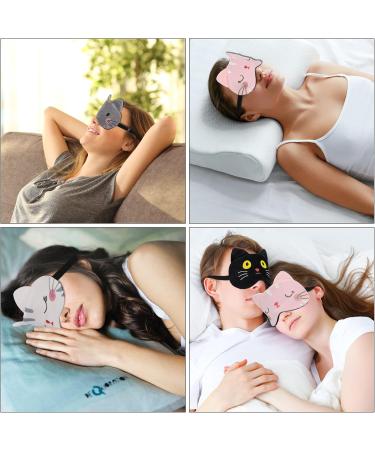 KLEBREIS 4 Pcs Cute Eyemask for Sleeping Kids Cartoon Cat Sleepingmask Soft and Lightweight Travel Eye Cover Funny Animal Blindfold for Women Men Kids - Buy Online on GoSupps.com
