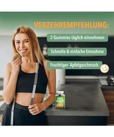 Keto Boost Gummy Bears | Sugar-Free Vegan Weight Loss | 60 Fruit Gummies with Chromium Vitamin B6 & B12 | Made in Germany - Buy Online on GoSupps.com