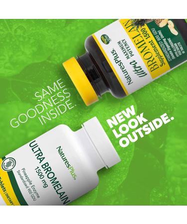 Nature's Plus Bromelain 1500mg - Ultra Maximum Potency Supplement | 60 Tablets - Buy Online on GoSupps.com