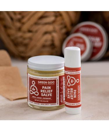 Green Pain Relief Skin Salve 4oz - All-Natural Formula for Arthritis, Sore Muscles & Bruises - Rapid Relief - Pack of 1 - Buy Online on GoSupps.com