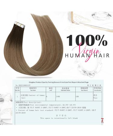 Moresoo Invisible Tape Extensions - Real Hair 45cm Dark Brown to Blonde - 5 Pieces | Premium Quality #2/DXB/18 - Buy Online on GoSupps.com