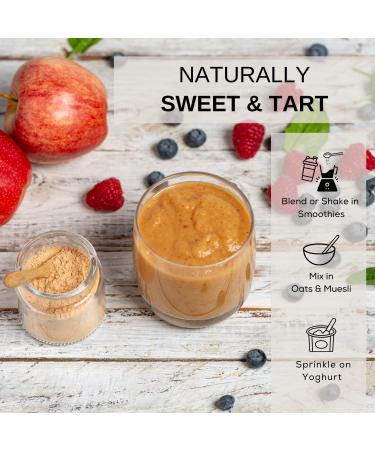 Organic Freeze-Dried Apple Powder - Superfood Fiber Smoothie Fruit Powder | 100% Raw Fruits, No Additives | Vegan USDA Certified - Nordic Fruit Powders - Buy Online on GoSupps.com