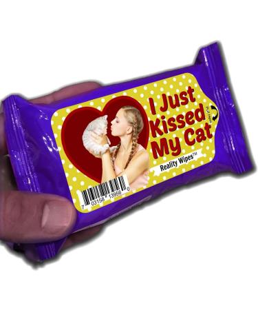 I Just Kissed My Cat Wipes - Funny Moist Towelettes for Cat Lovers - Travel Size - Buy Online on GoSupps.com