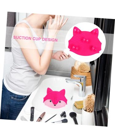 Beavorty fox scrub makeup brush cleaning mat silicone makeup brush cleaner mat makeup brush cleaning pad makeup brush cleaning mat brush cleaning pad silicone washer Silica gel simple 17x15cm Rosy - Buy Online on GoSupps.com