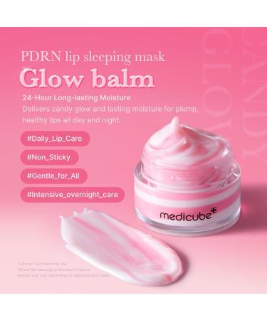 medicube PDRN lip sleeping mask glow balm | Salmon PDRN Collagen Shea Butter for Softer Lips Long-lasting Moisture Overnight and daily lip care Korean Skincare 0.35 oz. - Buy Online on GoSupps.com