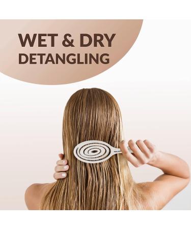 Biodegradable No Pull Hair Brush for Thick Curly/Straight Hair - Wet & Dry Detangling, Massaging Bristles - Pink - Buy Online on GoSupps.com