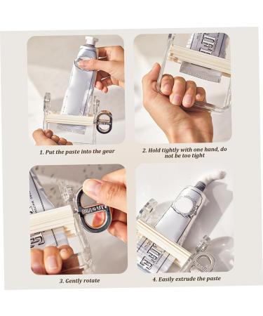 Toothpaste Squeezer Roller 2Pcs Plastic Toothpaste Tube Squeezer Toothpaste Dispenser Toothpaste Tube Squeezer with Rotatable Handle Toothpaste Seat Holder Stand Puts an End to Waste - Buy Online on GoSupps.com