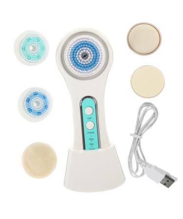 Angoily 1 Set Facial Cleansing Brush Electric Cleaner Electric Face Cleanser Silicone Cleaning Brush Face Care Cleaner Face Wash Brush Usb Abs Water Proof Facial Cleanser
