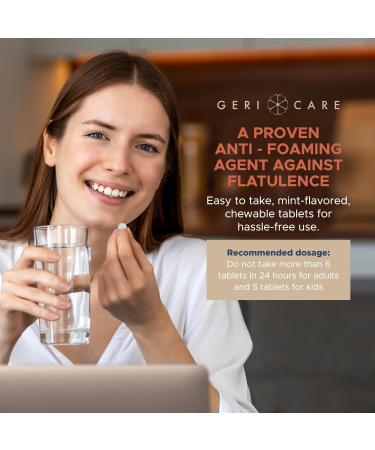 GeriCare Simethicone 80mg - Fast Gas & Bloating Relief (100 Tablets) - Buy Online on GoSupps.com