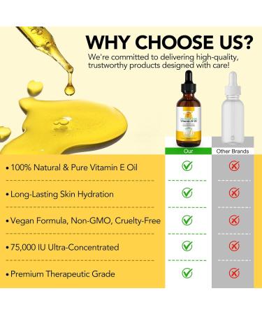 Huile de vitamine E 100 % pur extraits de plantes naturels huile de vitamine E pour la peau le visage r duit les cicatrices et les vergetures lisse les ridules et les rides raffermit et augmente - Buy Online on GoSupps.com