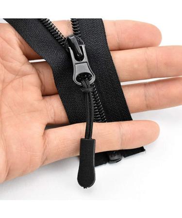 50 Anti-Slip Zip Pendants - Zipper Extensions for Jackets Backpacks & Travel Cases (Black) - Buy Online on GoSupps.com