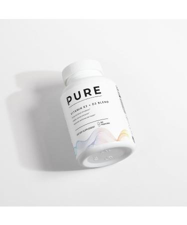 PURE LIFE Vitamin K2 D3 Supplement 60 Capsules Pure Vitamin D3 + K2 with Calcium & BioPerine Supports Bone and Joints Improved Cardiovascular Health Best D3 and K2 Supplement USA Made - Buy Online on GoSupps.com