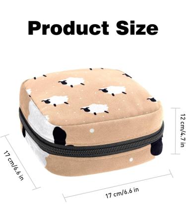 Guantierendiy Sheep Print Sanitary Napkin Storage Bag | Menstrual Cup Pouch | Portable Makeup Organizer - Color 4 - Buy Online on GoSupps.com