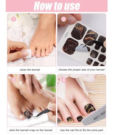 Kalolary Self-Adhesive Nail Film Stickers - 12 Sheets Marbled Nail Art Designs for DIY Manicure & Fashion Decor - Buy Online on GoSupps.com