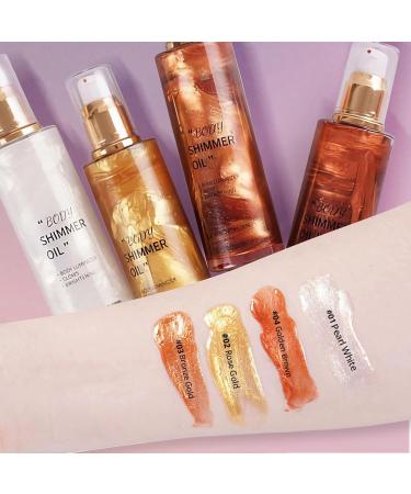 Titimore Body Highlighter Oil - Shimmer & Glow Liquid Glitter Cream for Face & Body (8ml) - #01 Perlwei es | Shop Now! - Buy Online on GoSupps.com