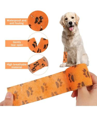 Self-Adhesive Bandage for Pets - 6 Rolls 5cm x 4.5m | Breathable Elastic Wraps for Dogs & Cats - Protects Wrists & Ankles - Buy Online on GoSupps.com