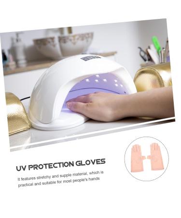 minkissy 2 Pairs Sun Protection Half Finger Gloves Sun Protection Gloves Anti-uv Gloves Manicure Tools Uv Prevention Gloves Nail Art Protector Light Lamp Gloves Hand Guard Nylon Miss Riding - Buy Online on GoSupps.com