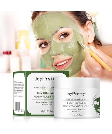 Tea Tree Facial Mask - Deep Cleansing Pore Purifying Clay Mask for All Skin Types Blackheads & Acne Treatment - Buy Online on GoSupps.com