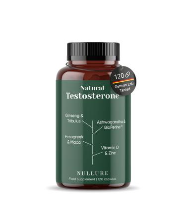 Testosterone Booster for Men Nullure | Vegan | German lab tested | Test Booster for Libido Performance Muscle Endurance | Ashwagandha + Maca + Tribulus Terrestris + Ginseng + Fenugreek |120 caps - Buy Online on GoSupps.com