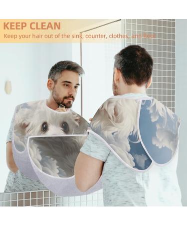 Beard Bib Apron - Cute Dog Beard Hair Catcher for Men | Perfect Father's Day & Anniversary Gifts with 2 Suction Cups - Buy Online on GoSupps.com