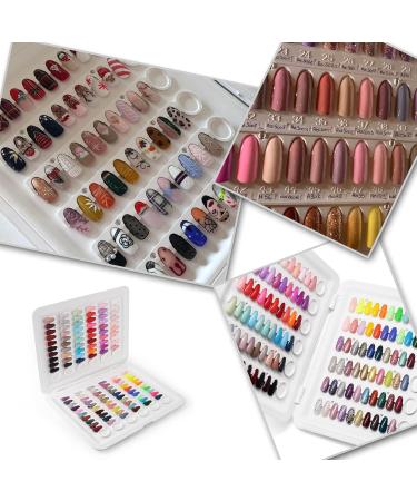 Shop C9 Nail Color Display Book - 120 Nail Art Presentation Stand with Transparent Tips for UV Gel & Nail Polish | International Shipping - Buy Online on GoSupps.com