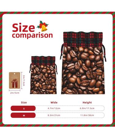 Funny Roasted Coffee Beans Christmas Drawstring Gift Bags Christmas Goodie Bags Reusable Drawstring Gift Bag Supplies For Christmas Birthday Wedding - Buy Online on GoSupps.com