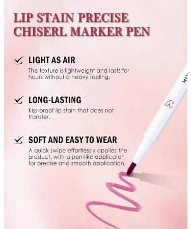 Buy Long-lasting Pink Lip Liner Stain Marker Pen | Waterproof Smudgeproof Lip Tint for Women | Quick Dry Lip Makeup - Buy Online on GoSupps.com