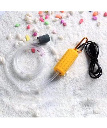 Buy USB Mini Air Pump for Aquariums - Quiet Energy-Saving Oxygen Bubbler with Air Stone & Hose - 1W Yellow - Buy Online on GoSupps.com