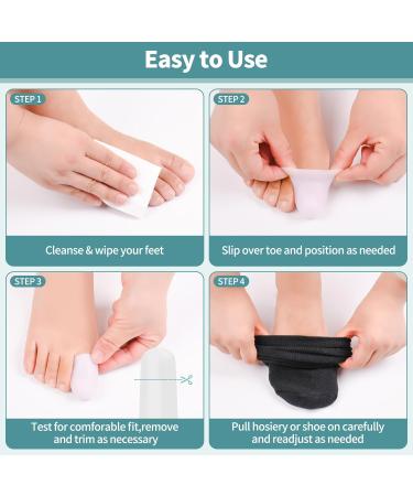 Big Toe Caps & Silicone Toe Sleeves 4 Pack - Blister & Corn Protection for Men & Women - Buy Online on GoSupps.com