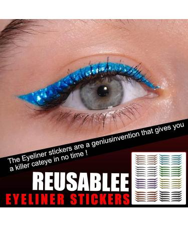 Convinced8 Glitter Eyeliner Stickers - 40Pcs Multicolor Double Eyelid & Instant Eyeliner Stickers - Buy Online on GoSupps.com