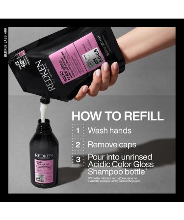 REDKEN Shampoing Doux Protecteur de Couleur Cheveux Color s Prolonge & Sublime la Couleur Formule au pH Acide Acidic Color Gloss 300ml Recharge Shampoing Cheveux Color s 500 ml - Buy Online on GoSupps.com