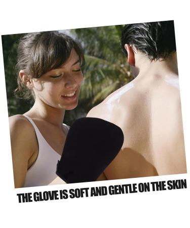 MERRYHAPY Self Tanner Glove Mitt Back Applicator for Body Lotion Plush Easy to Use Safety Tanning Glove Black - Buy Online on GoSupps.com