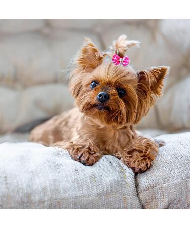 24PCS Small Dogs Hair Bows with Rhinestone - Puppy Grooming Accessories for Female Pets - Buy Online on GoSupps.com