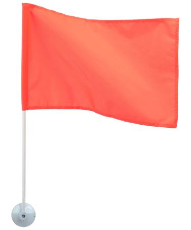 Seachoice Heavy-Duty Marine-Grade Nylon Orange Ski Flag w/ 24-in. Pole, 12 in. X 18 in.