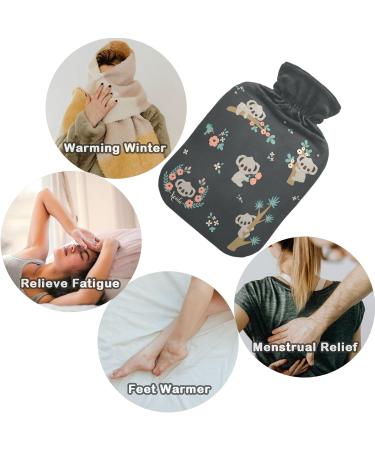 Naanle Floral Koala Hot Water Bottle - 2L Large Transparent Heater for Bed Hand & Feet | Pain Relief & Cold Therapy - Buy Online on GoSupps.com