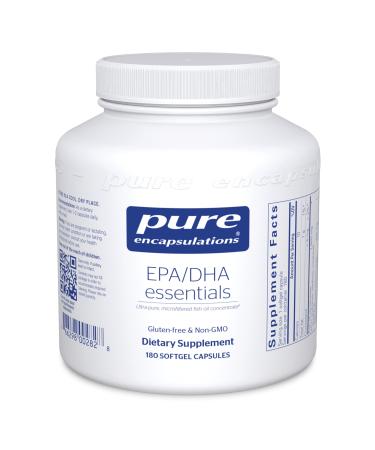 Pure Encapsulations EPA/DHA Essentials | Fish Oil Concentrate Supplement to Support Cardiovascular Health and Daily Wellness* | 180 Softgel Capsules 180 Count (Pack of 1) - Buy Online on GoSupps.com