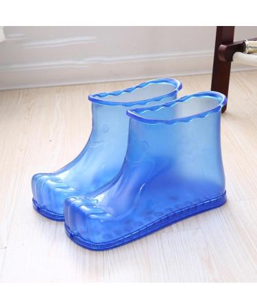 Portable Foot Bath Shoes | Waterproof Anti-Slip Foot Bath Shoes | Household Foot Bath Shoes for Bathroom Apartment Dormitory Height 18cm 45 Yards Blue - Buy Online on GoSupps.com